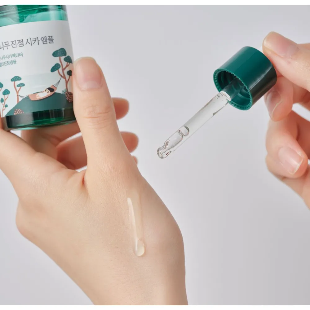Успокаивающая сыворотка с экстрактом игл сосны Round Lab Pine Calming Cica Ampoule 30 ml  - фото 2