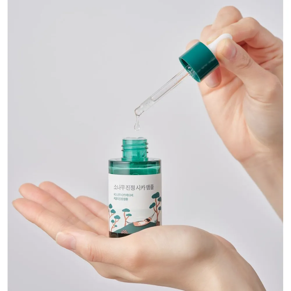 Успокаивающая сыворотка с экстрактом игл сосны Round Lab Pine Calming Cica Ampoule 30 ml  - фото 1