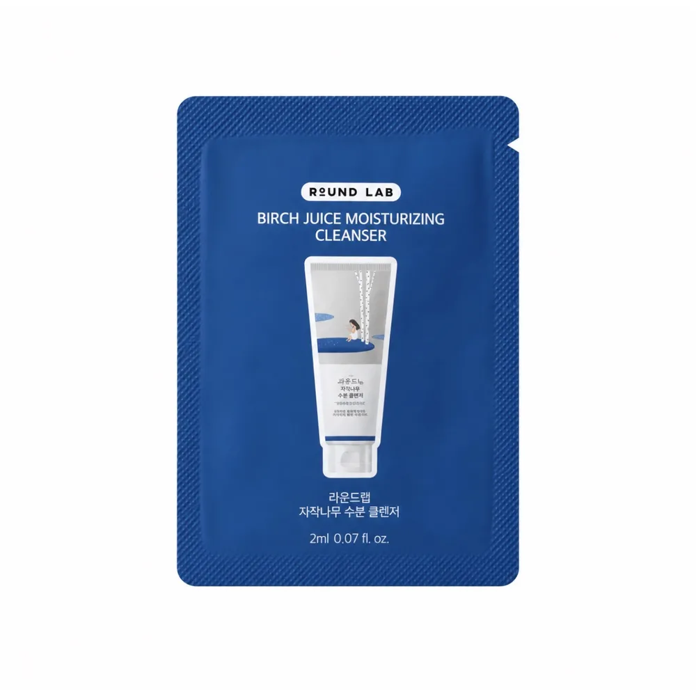 Гель для очищення шкіри з березовим соком Round Lab Birch Juice Moisturizing Cleanser 2 ml 